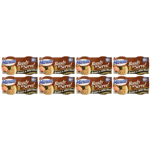 Minute Ready to Serve Brown & Wild Rice 2 - 4.4 oz cups (Pack of 8)