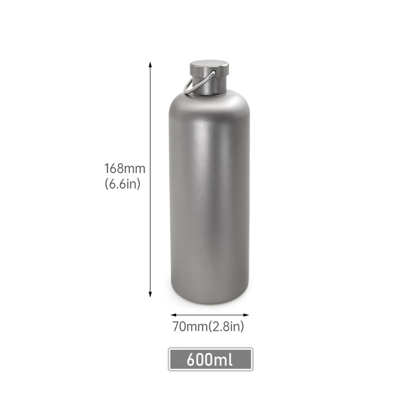 Titanium Water Bottle 600ml/800ml Light Weight for Outdoor Camping Water