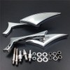 XKH- Motorcycle Chrome Spear Blade Mini Mirrors Compatible with Sportster