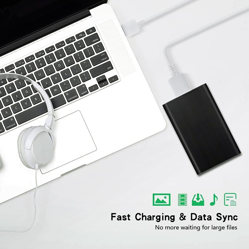 Aprelco White USB 3.0 Data Sync PC Cord Cable Lead