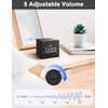 JALL Digital Alarm Clock, with Wooden Electronic LED Time Display,