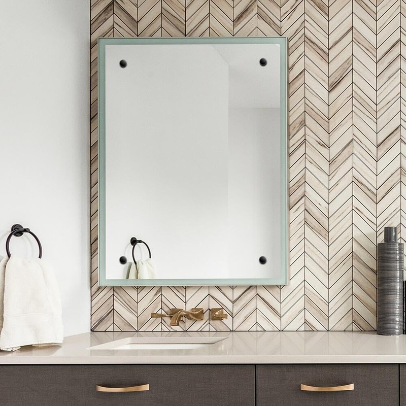 KAKULO Mirror Screws with Decorative Caps Solid Brass Screw Cap