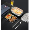 [EFFORTS] Stainless Steel Lunch Box, 1-Tier, 2-Layer, 2/3 Minute Stainless