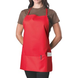 KNG Red 3 Pocket Adjustable Bib Apron for Men and Women