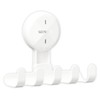 RIKONDA White Suction Cup Shower Hooks - 2 Pack Damage-Free