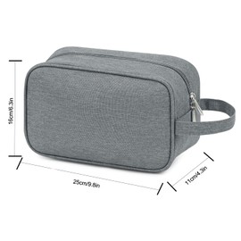 Men and Women Travel Wash Bag, Waterproof Nylon Large Capacity Ladies Wash Bag, Mens Wash Bag Large Size Waterproof and Durable Shaving Kit, Used for Home, Business, Travel (Grey)