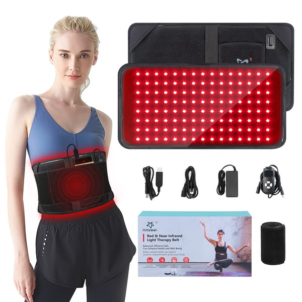 Astarexin Infrared Red Light Therapy, 120PCS LED Red Light Therapy Belt Device for Body Pain Relief, Tissue Repair, Resolve Inflammation, with Red Light 660nm and Infrared Light 850nm Wavelength