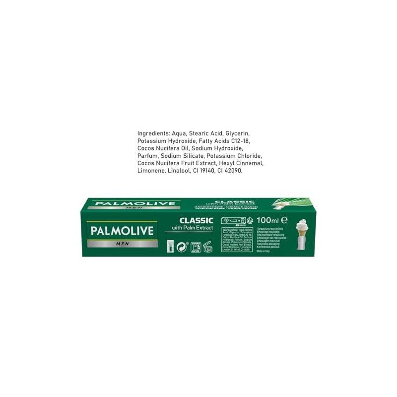Palmolive Men Shave Cream Classic with Palm Extract, Shave Lather