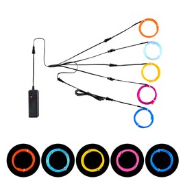 Oybete LED Neon Light 5-in-1 Meter EL Wire, Glowing Decoration Wire for Birthday Parties, DIY, Rave Occasions, Festivals, Gifts (Multicolor)