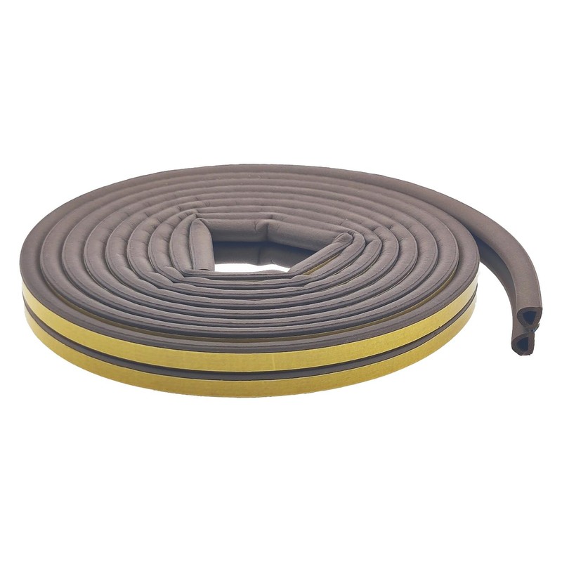 Rubber Seal 2 x 3 m for D Profiles, Brown