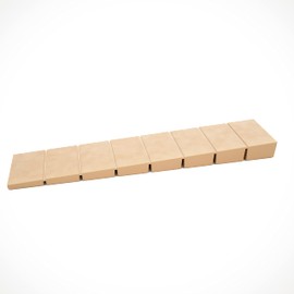 100 x Sossai® Furniture Wedges MKB-100 | Wheel Chocks / Balance Wedges Made of Plastic with Integrated Predetermined Breakage Points | Colour: Beige