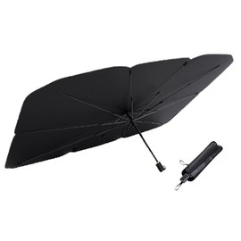 EOROC Car Sun Shade Parasol, Windshield, Foldable, Easy Installation, Easy Storage, 25.6 x 43.3 - 47.2 inches (65 x 110 - 120 cm)