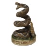 Realistic Ferocious Attacking Diamondback Rattlesnake in Coiled Posture Figurine