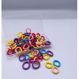 YOTFUEL 100PCS Tiny Hair Ties Elastic Cotton Soft Hair bands for Girls and Boys with Thin Hair (Mixed Color)