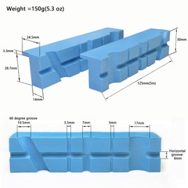 MYTEC 5" Vise Soft Jaws, Multi-Groove and Textured Inserts, Magnetic Multi-Purpose Vise Jaw Pads for Woodworking, Golf, Jewelry Making, Plumbing, Multi-Purpose Protector for Any Metal Vice(1 Pair)