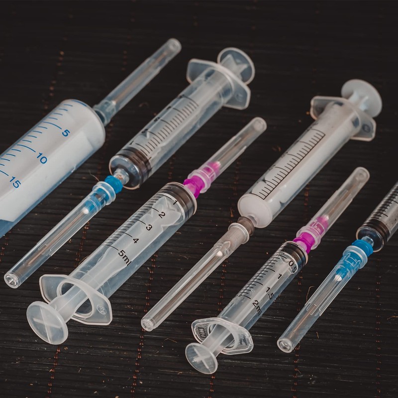 100Pack 22Ga 1Inch/25mm with Cap Dispensing Needle Accessories Disposable Lab