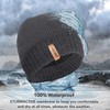 RockJock STORMACTIVE Mens Waterproof Windproof Classic Warm Beanie Hat-CHARCOAL