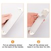 MOROBOR 18CM Self-Stick Oval Sliding Door Pulls, 2pcs Brushed Steel