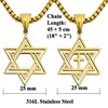 Tapp Collections Star Of David With Cross Pendant 316L Stainless