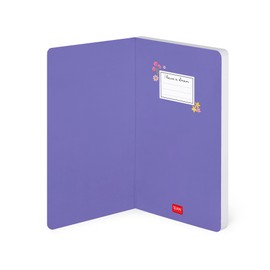 LEGAMI - Notebook with Flower Theme, Ruled Media, 164 Pages, End Pocket, Last 24 Pages, Elastic Closure, Rounded Corners, FSC® Certified Paper, 13 x 21 cm