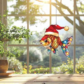 Goldfish Ornament, Goldfish Decor Christmas Tree, Goldfish Lovers Gift, Acrylic Goldfish Ornament Christmas Decorations