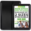 NutriChef Baking Sheet Pan Set, Non-Stick Cookie Sheets for Oven,