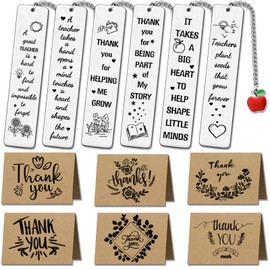 Teacher Gifts from Students, 6 Pack Metal Bookmark Teacher Appreciation Gifts for Women Men, Teacher Christmas Gifts Senior Graduation Gifts for Thank You Teachers