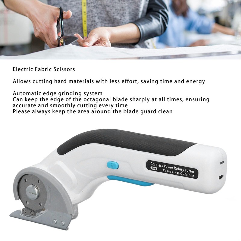 Electric Scissors, Powerful Blade Grinding Fabric Cutter Leather Cutter for