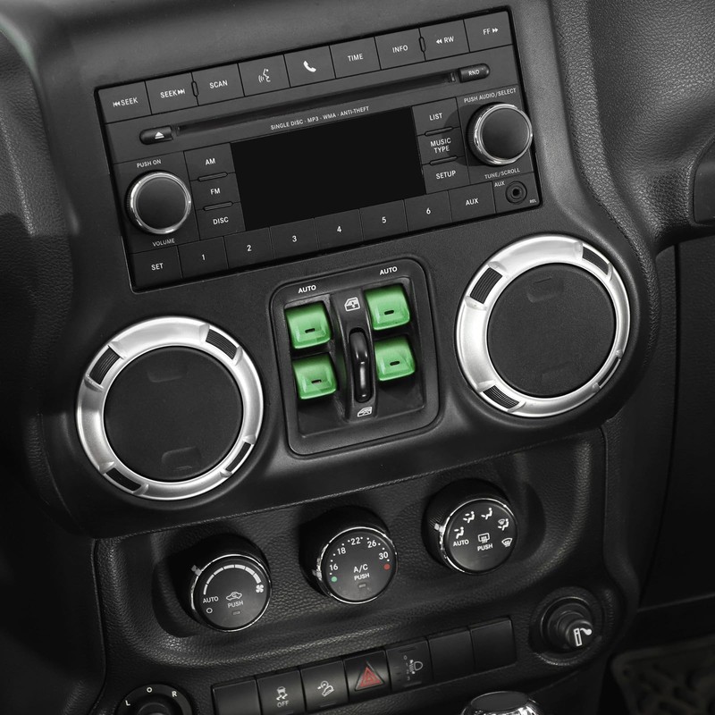 RT-TCZ Window Button Switch Trim Cover Aluminum Alloy Decoration Interior