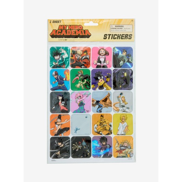 Hot Topic My Hero Academia Character Puffy Sticker Sheet Multi