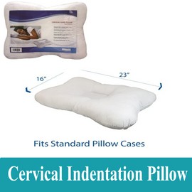 Roscoe Fiber Filled Cervical Indentation Sleep Pillow, 23" x 16.1 x 4.7, Remedy Snoring
