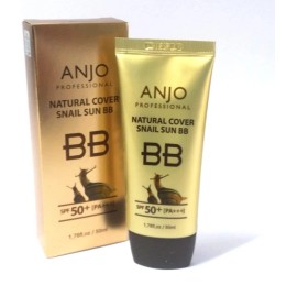 ANJO Natural Cover Snail Sun BB Cream SPF 50+PA+++ 50ml Made In Korea Set Of 2