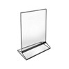 Azar Displays 152799-SLV-5PK Silver Trim Double-Sided Clear Acrylic Frames –