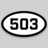 DHDM 503 Area Code Sticker Oregon Portland Aloha Beaverton City