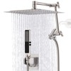 JFJIARUI 10 Inch Metal Rainfall Shower Head with Handheld Spray