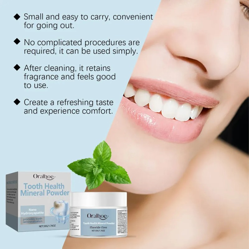 Polvo Limpiador De Dientes Oralhoe Para Un Aliento Fresco