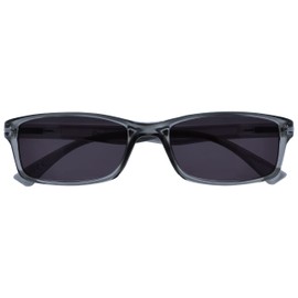 OPULIZE Grey Reading Sunglasses UV400 Designer Style Mens Womens S92-7 +2.50