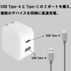 USB Type-A and Type-C 2 Port Charging AC Adapter PD