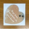 Dogs Leave Pawprints Heart-shaped Novelty Coaster - Unique Gift for