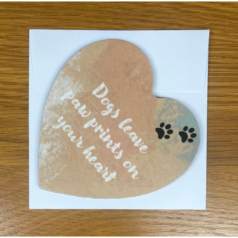 Dogs Leave Pawprints Heart-shaped Novelty Coaster - Unique Gift for