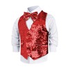 Dress Up America Sequin Vest with Bowtie - Sparkly Vest