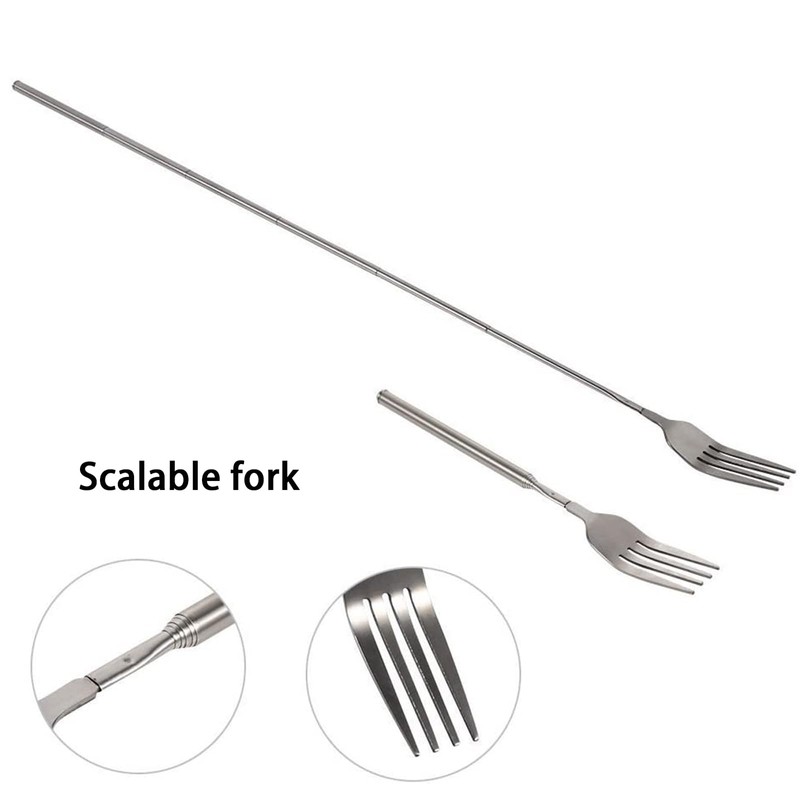 3Pcs Extendable Fork, Toasting Fork, Forks, Toasting Forks, Tableware, Extendable