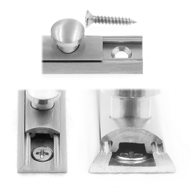Prime-Line U 11448 Surface Bolt, 4 In., Solid Brass, Matte