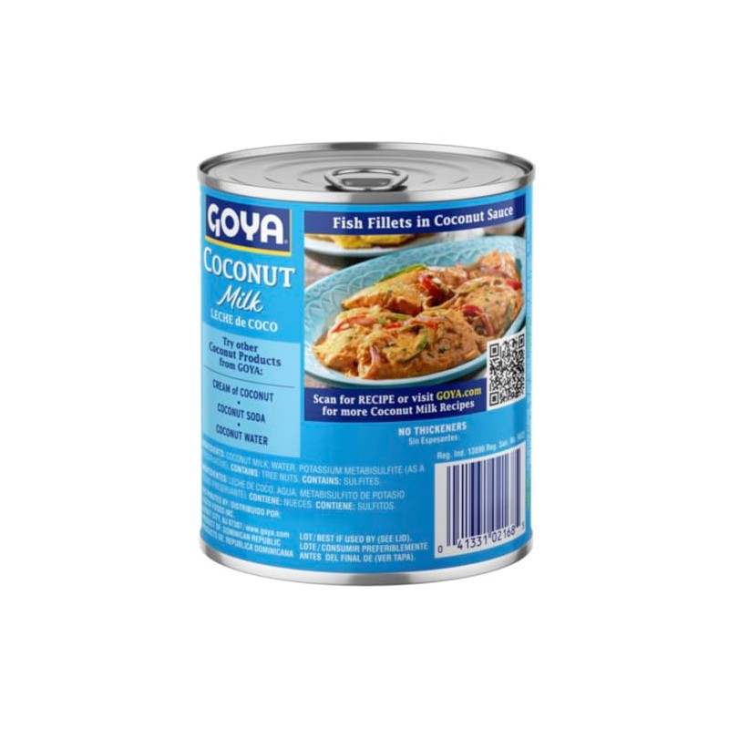 Goya Leche De Coco, 25.5 Oz, Paquete De 2