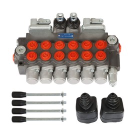 ALL-CARB 6 Spool 11 GPM Hydraulic Directional Control Valve Hydraulic Valve Double Acting Valve 3625 PSI SAE Ports for Small Tractors Tractors Loaders Log Splitters