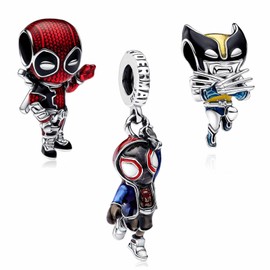 MSPOVOF Heart Christmas Animal Charms Bead for Bracelets and Necklaces S925 Sterling Silver Charms for Birthday Women Jewellery Gift, Cubic Zirconia