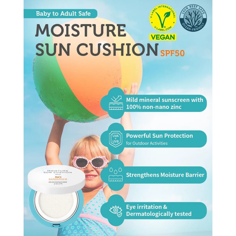 Cojín Solar Hidratante Suave Spf 50 Protector Solar Coreano
