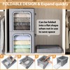 8 Pack Clothes Storage Bins with Metal Frame Foldable Clothing