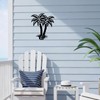 BFORXRO Metal Palm Tree Wall Art Decor, Black, 9.8x11 Inch