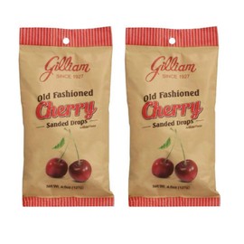 Gilliam Old Fashioned Candy Flavored Sanded Cherry Drops Pack of 2 (4.5 oz. Bag) (Cherry)